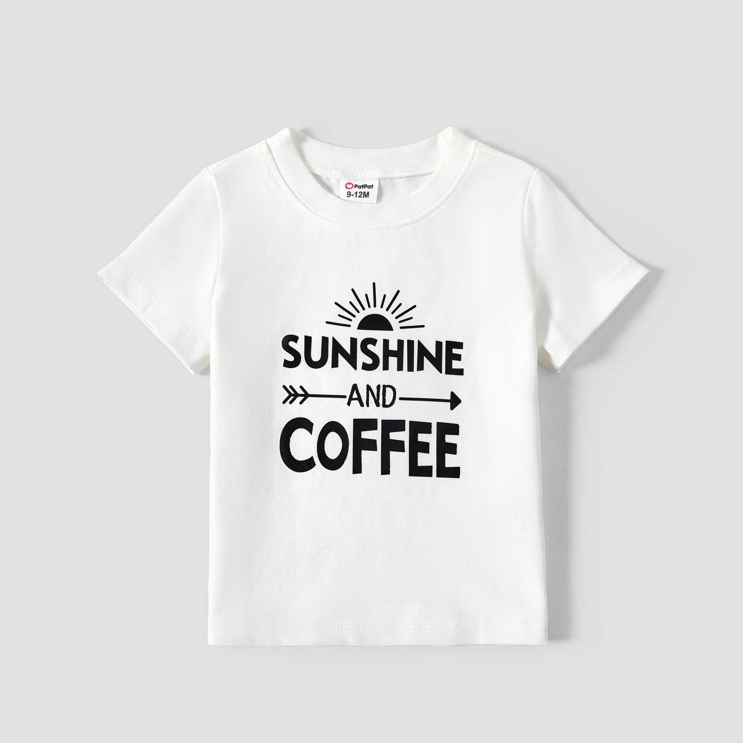 Хлопковые топы PatPat Mommy and Me Sunshine и кофе с принтом