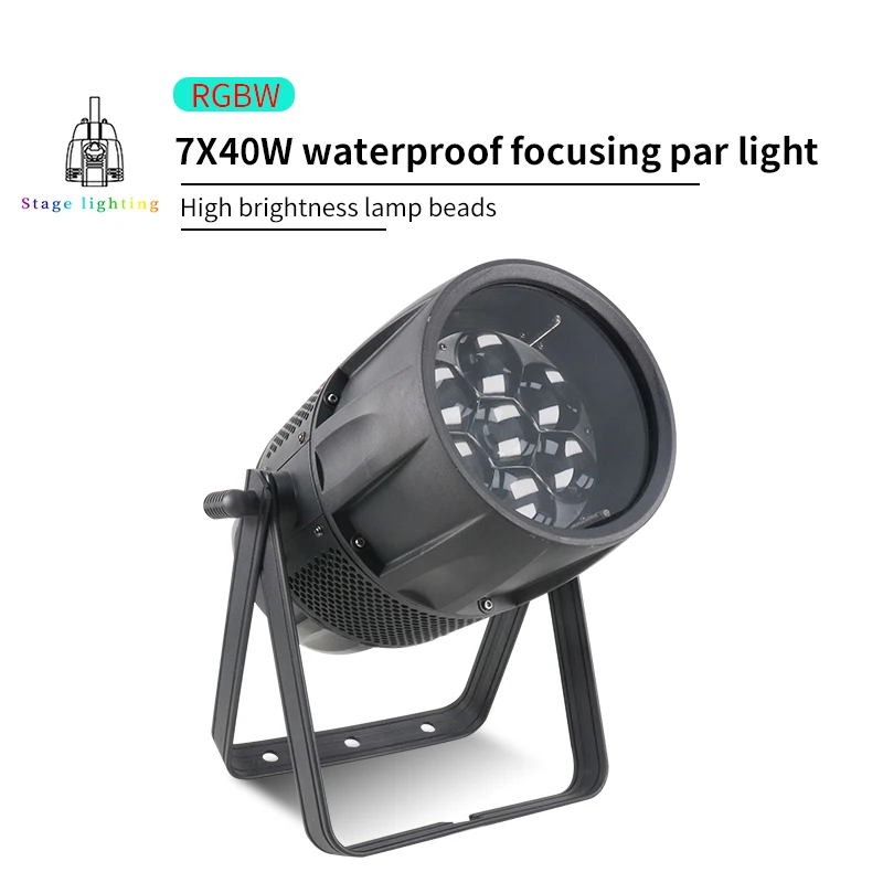 IP65 Водонепроницаемый 7X40 Вт RGBW 4в1 ZOOM Сценические светильники DMX512 Светодиодный