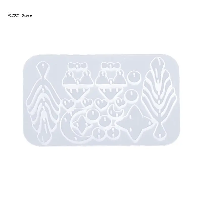 

Прозрачная форма для серег из эпоксидной смолы, подвеска на всю страницу, модные ювелирные изделия, силиконовая форма