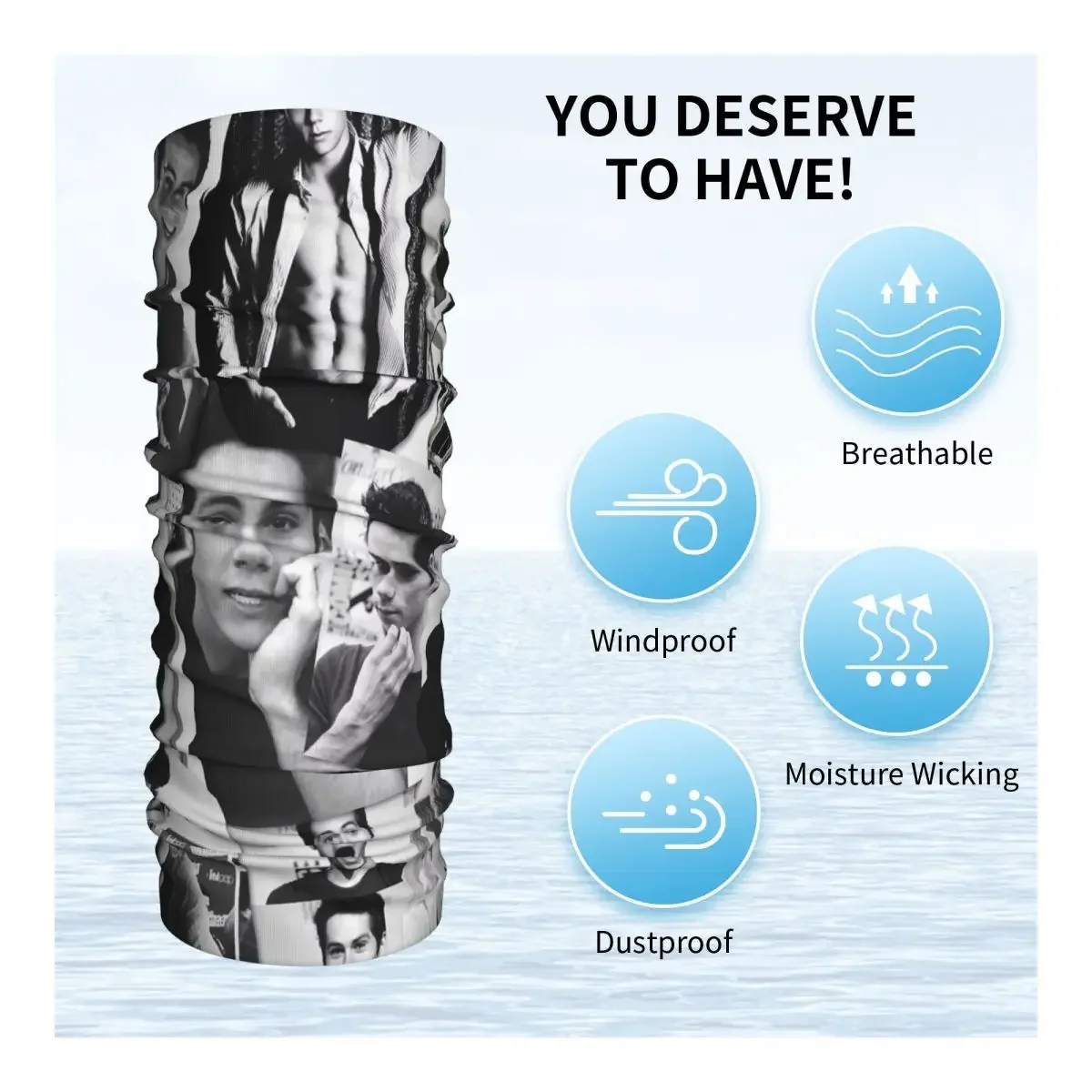 Дилан О'Брайен бандана-волк для подростков черно-белая клетчатая Балаклава