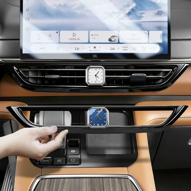 Фото Для Toyota Sienna 2022-2027: автомобильные часы, часы для центральной консоли, кварцевые часы, аксессуары для модификации интерьера. №1