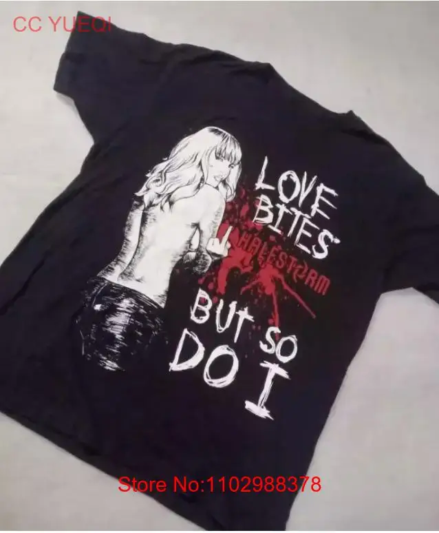 Vtg Halestorm Rock Band Music Tour Хлопковая черная рубашка унисекс всех размеров J438