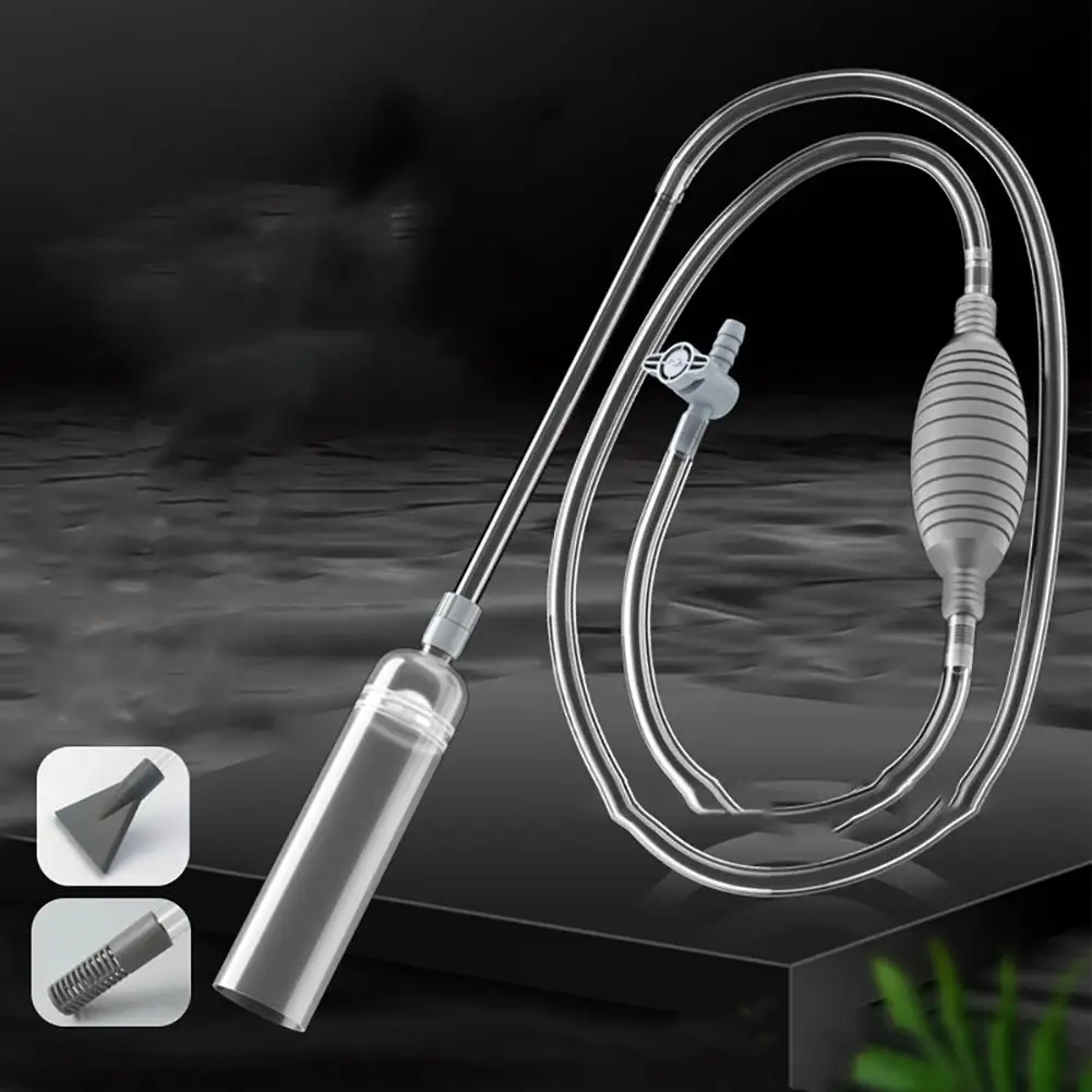 

Handheld Water Changer Built-in Filter Siphon Pump Aquarium Fish Tank Air Pump Cleaning Accessories
