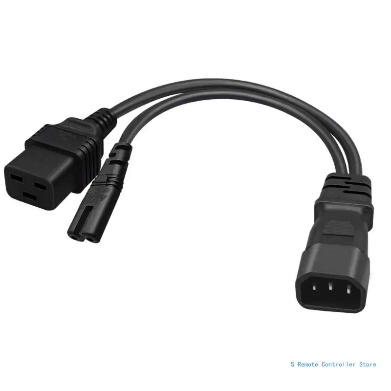 

BX0E Y Splliter Power Cord IEC320 C14 Plug 3Pin Male Power Cable Cord PowerAdapter
