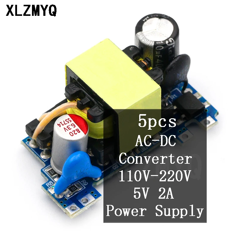 

5pcs AC-DC Converter 110V 220V to 5V 2A Buck Voltage Regulator Low Ripple Switching Power Supply Module DIY Kit