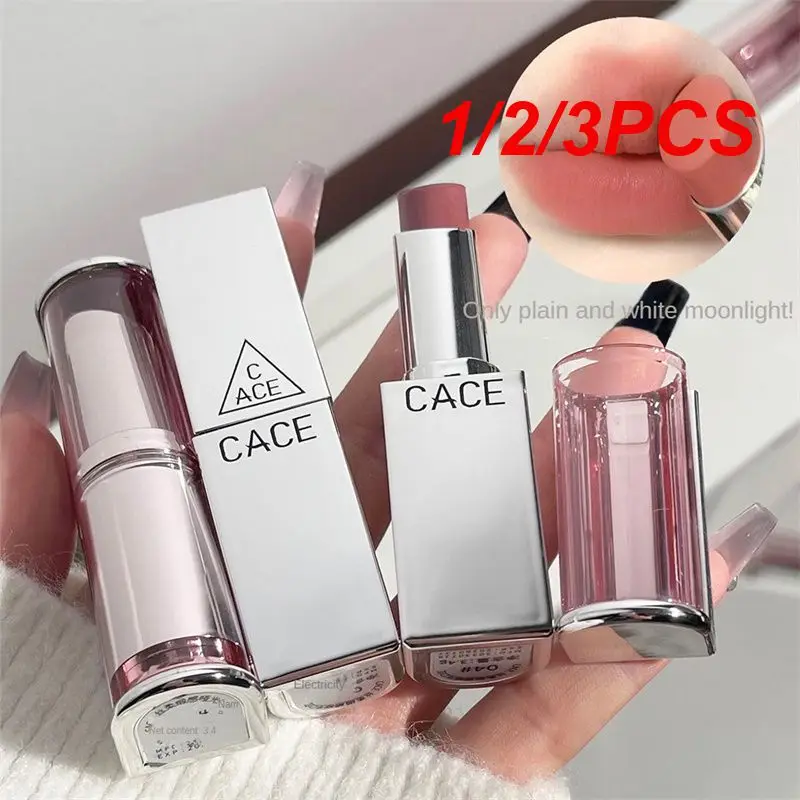 

1/2/3PCS Moisturizing Lip Gloss Matte Finish 2.4 * 2.4 * 8.2cm Lasting Lip Gloss Lip Makeup Natural Matte Lipstick Smooth