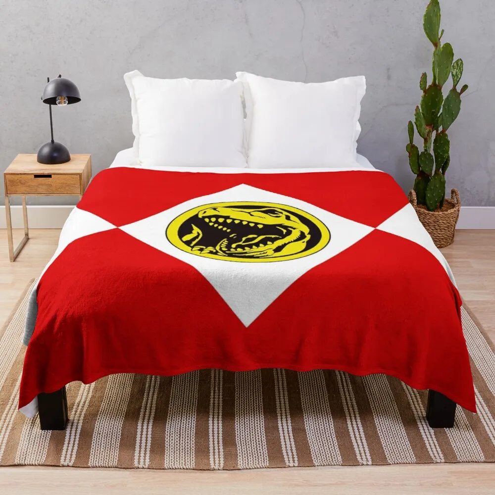 

MMPR Red Ranger With Coin Throw Blanket Blanket Wool