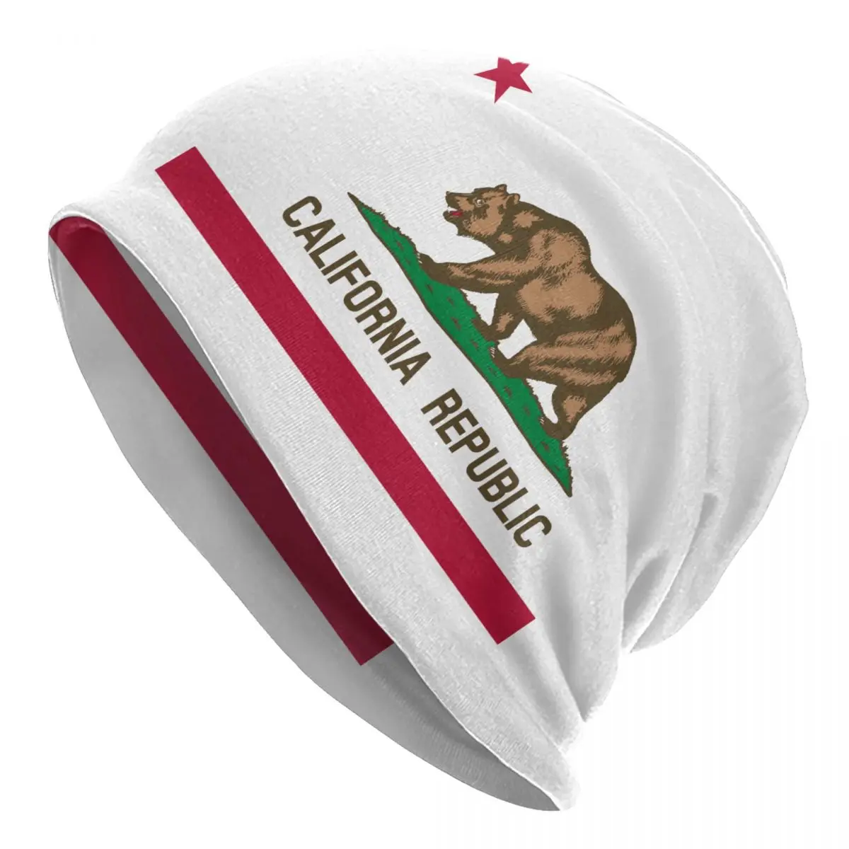 

Женская трикотажная Шапка-бини с флагом Калифорнии