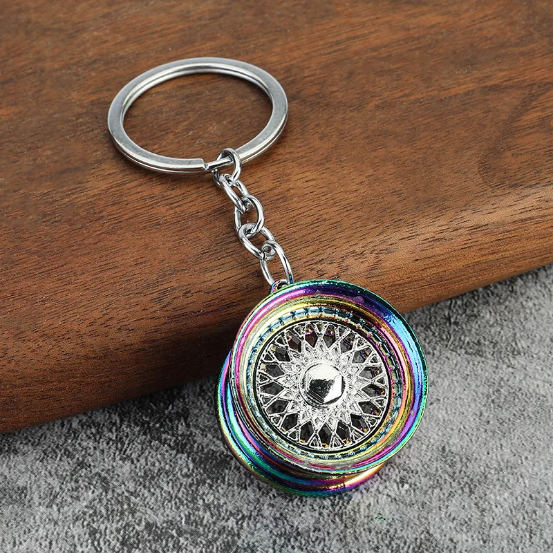 Hot Wheel Rim Keychain Key Ring 3D Keychain Creative Accessories Auto ...
