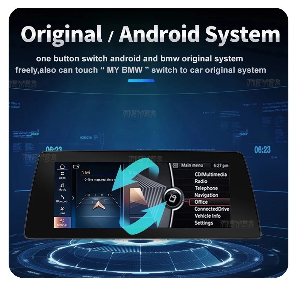 12 3 &quot8 + 128G Android 13 Автомобильный видеоплеер для BMW 5 серии 540 550 F07 GT 2011-2018 CIC NBT