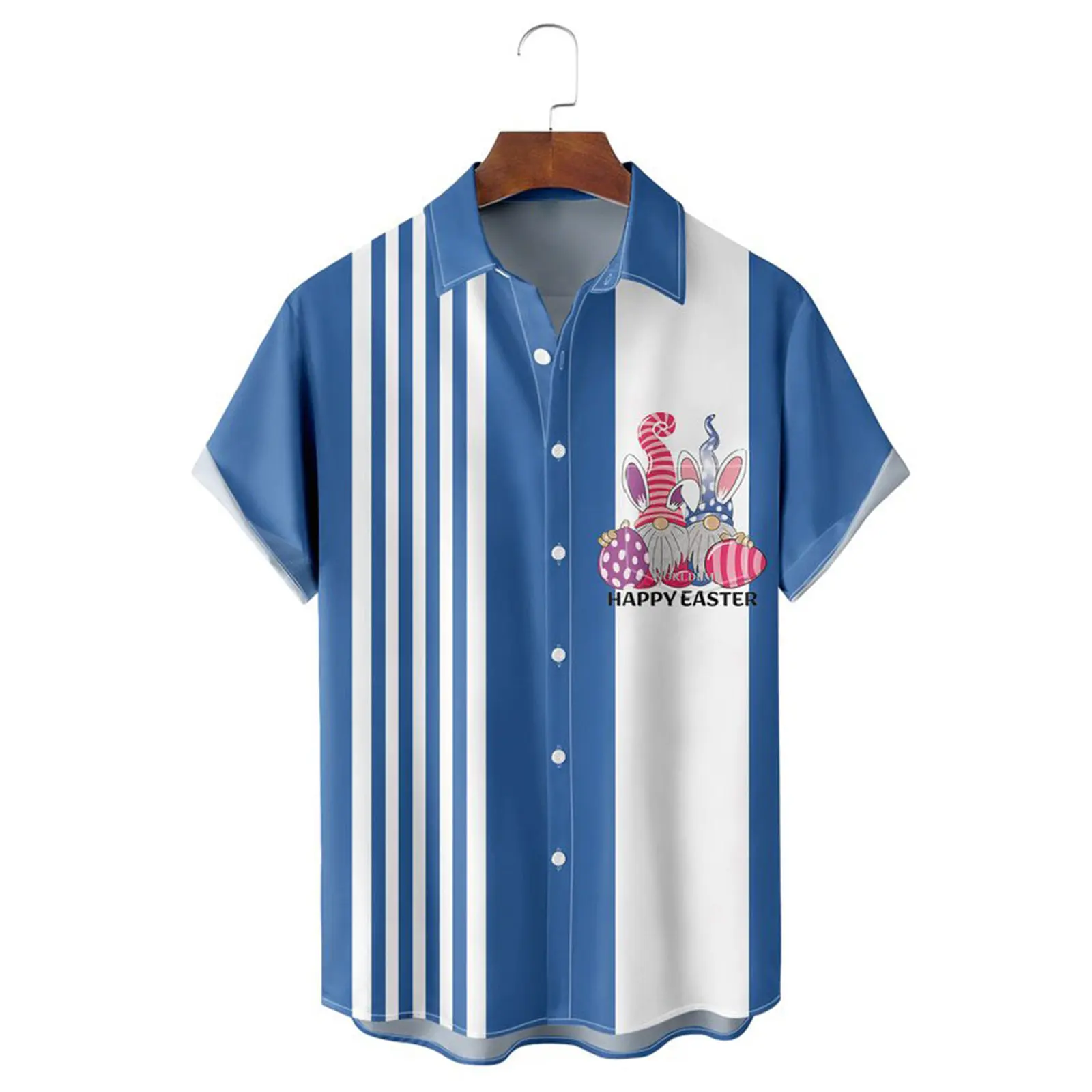 

Shirt 2023 Europe And The United States New 3d Printed Top With Pockets Spring Summer Men'S Christmas Series Short Sleeve Shirt