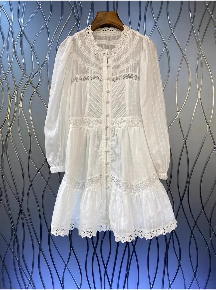 Женское платье-туника из 100% хлопка с длинным рукавом