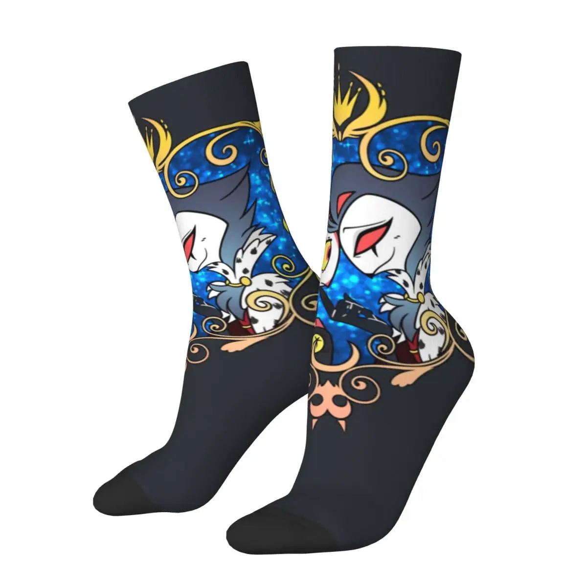 Носки мужские бесшовные с принтом смешные в виде сердца хеллува столицы и Blitzo