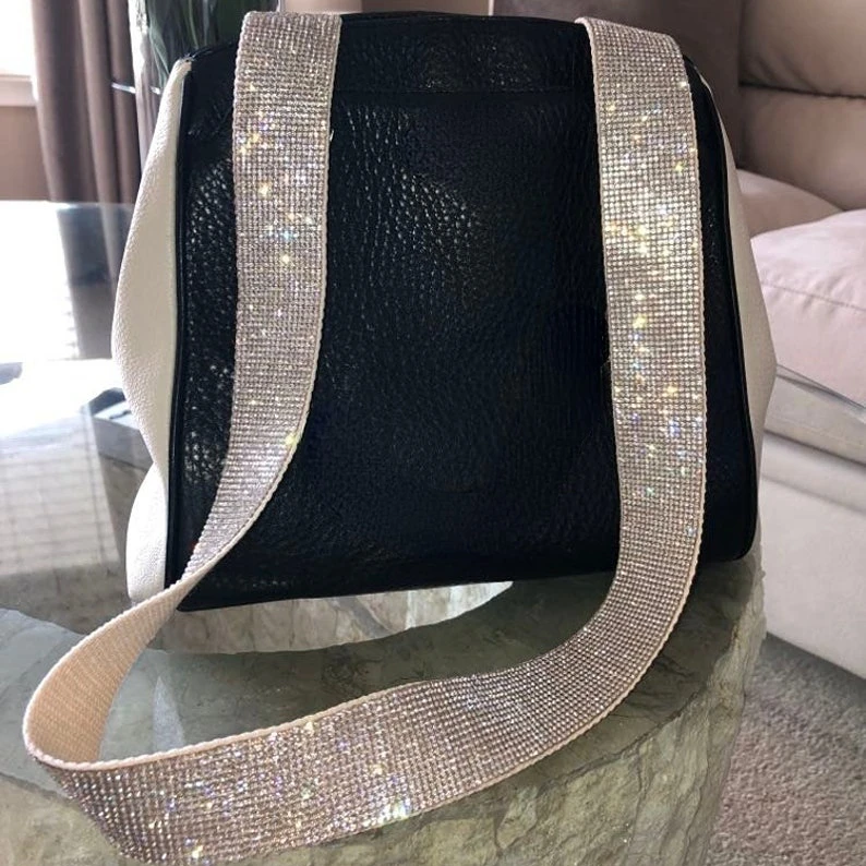 

Ivory Sparkle Crossbody Strap Rhinestone Strap for Purse Bag or Tote