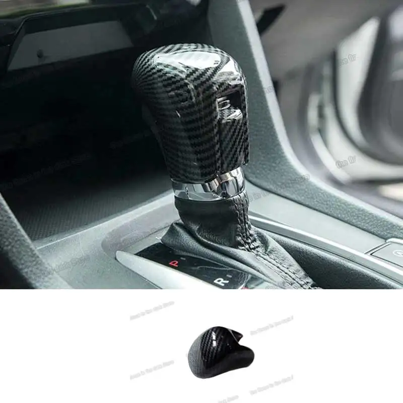 

Lsrtw2017 Carbon Fiber Car Gear Shift Head Cover Trims for Honda Accord 10th 2018 2019 2020 Accessories Auto Styling