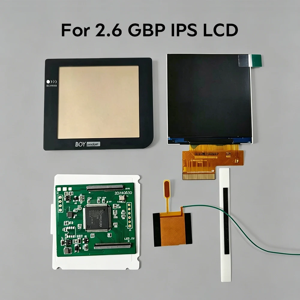 Фото Новый ЖК-экран GBP. Легко устанавливаемый оригинальный IPS-экран высокой яркости размером 2,6 дюйма подходит для Nintendo Gameboy Pocket. №1