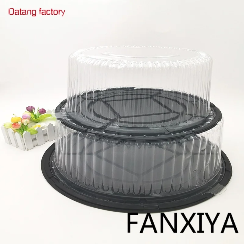 

Roll Clear Cake Box Transparent PET Plastic Packing Swiss Round Shape 8''10''12''14'' Cupcake Boxes Disposable Cake Container