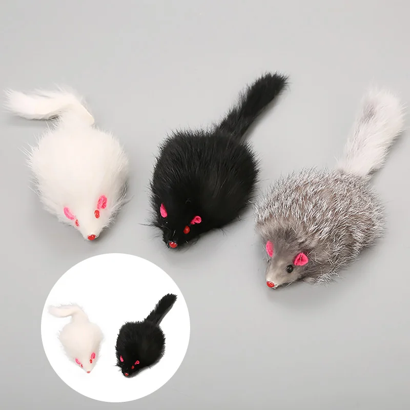 

Cat Toys Fake Mouse Cat Pet Toys Big Hairy Mouse Rabbit Hairy Mouse Toys Mouse Plush Cat Toys Pet Cats Dogs Interactive Cat Toy