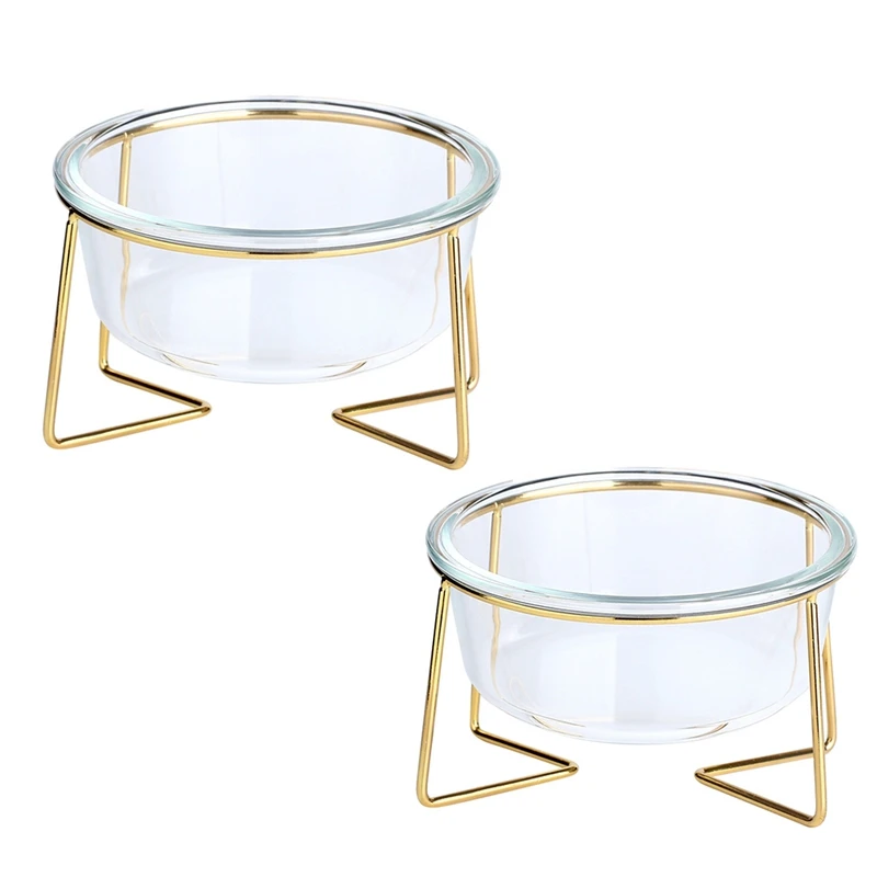 

Cat Bowl Glass Drinker Feeder Food Feeder Pet Bowl