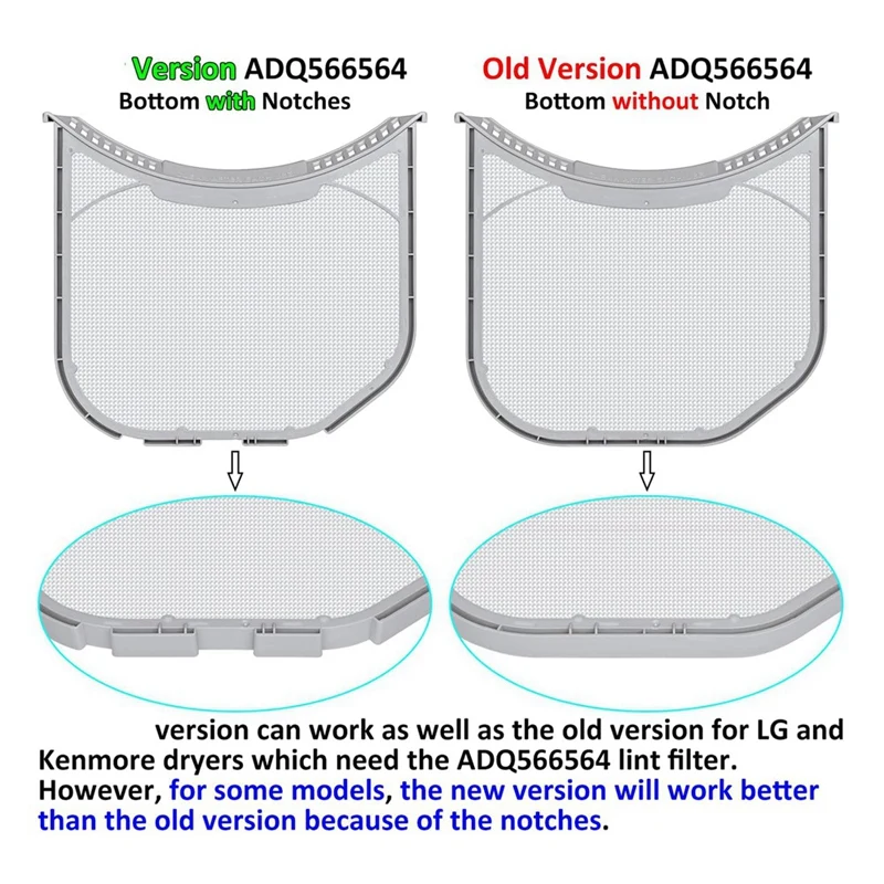 ADQ 566564 Замена фильтра для ворса сушилок Kenmore и сушильных машин ловушка сушильной
