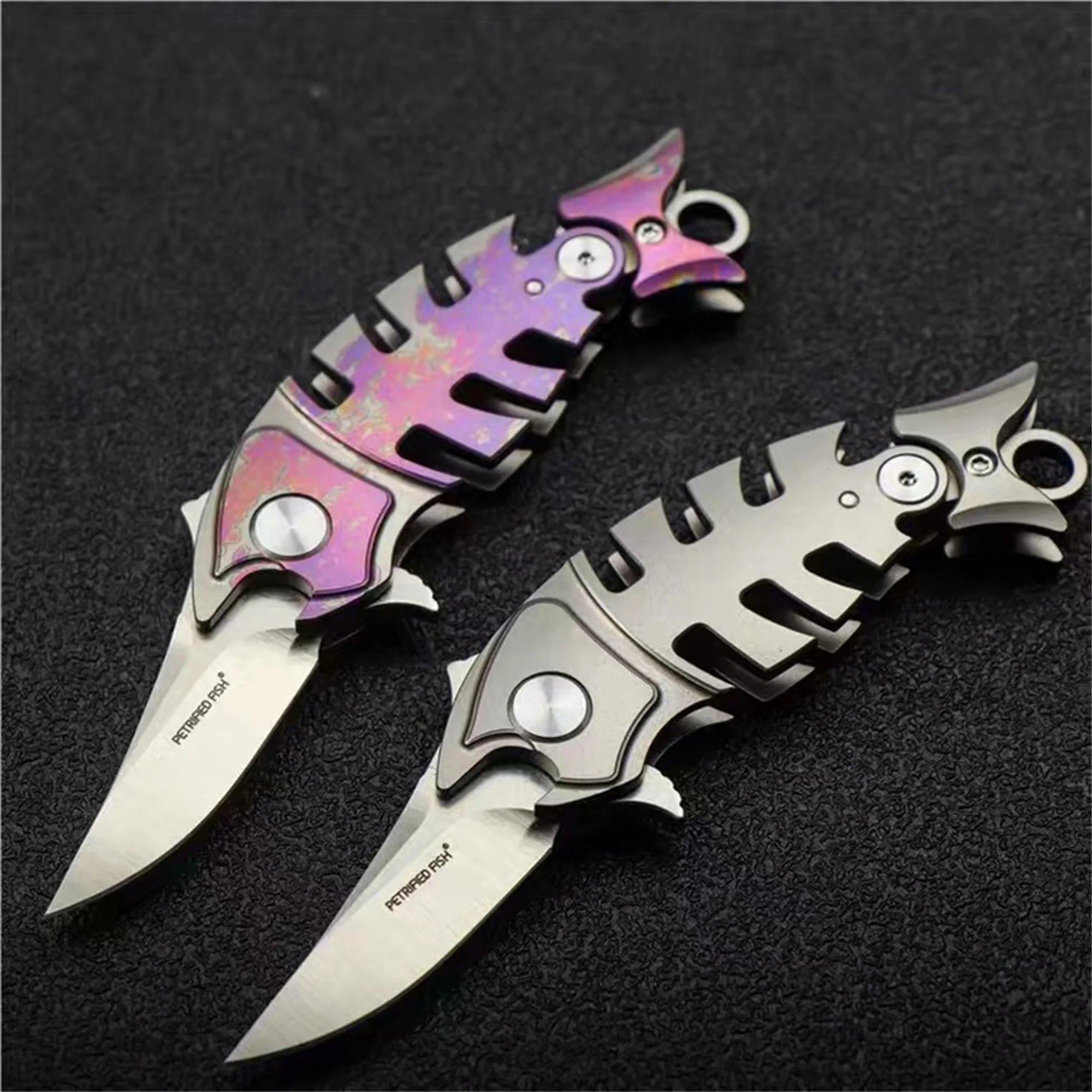 

Creative Titanium alloy Folding Knife M390 Outdoor Mini non-lock Necklace Pocket Knife EDC Multifunctional Tools Bottle Opener