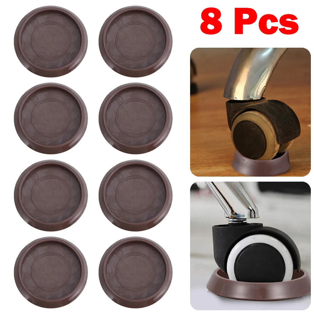 Wheel Stopper Furniture Caster Cups Hardwood Floor Protectors For Flooring Carpet Concrete Laminate Tile Wood