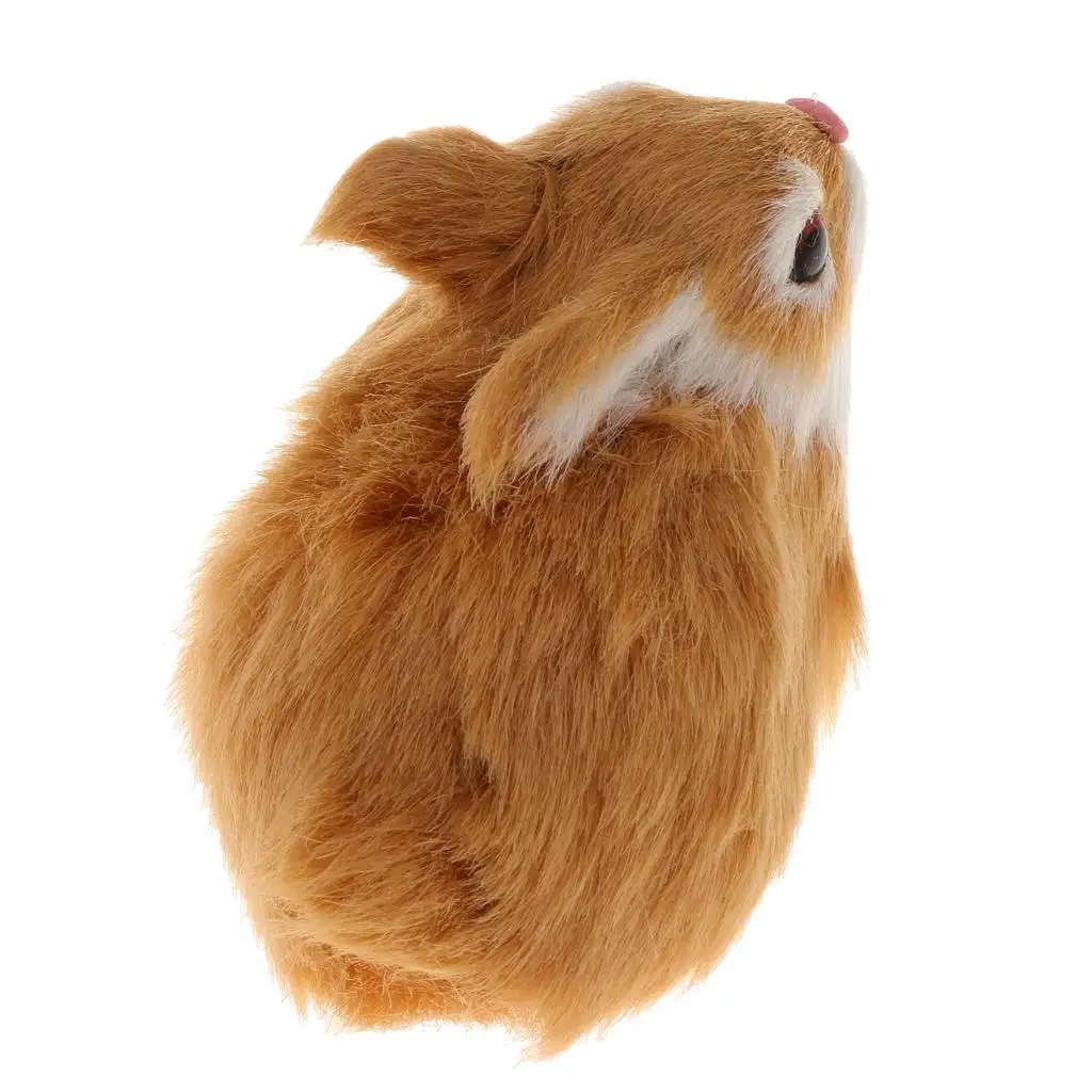

2x 1Pcs Lifelike Plushed Furry Cute Bunny Rabbit Toy for Lovely Baby Kids Gifts