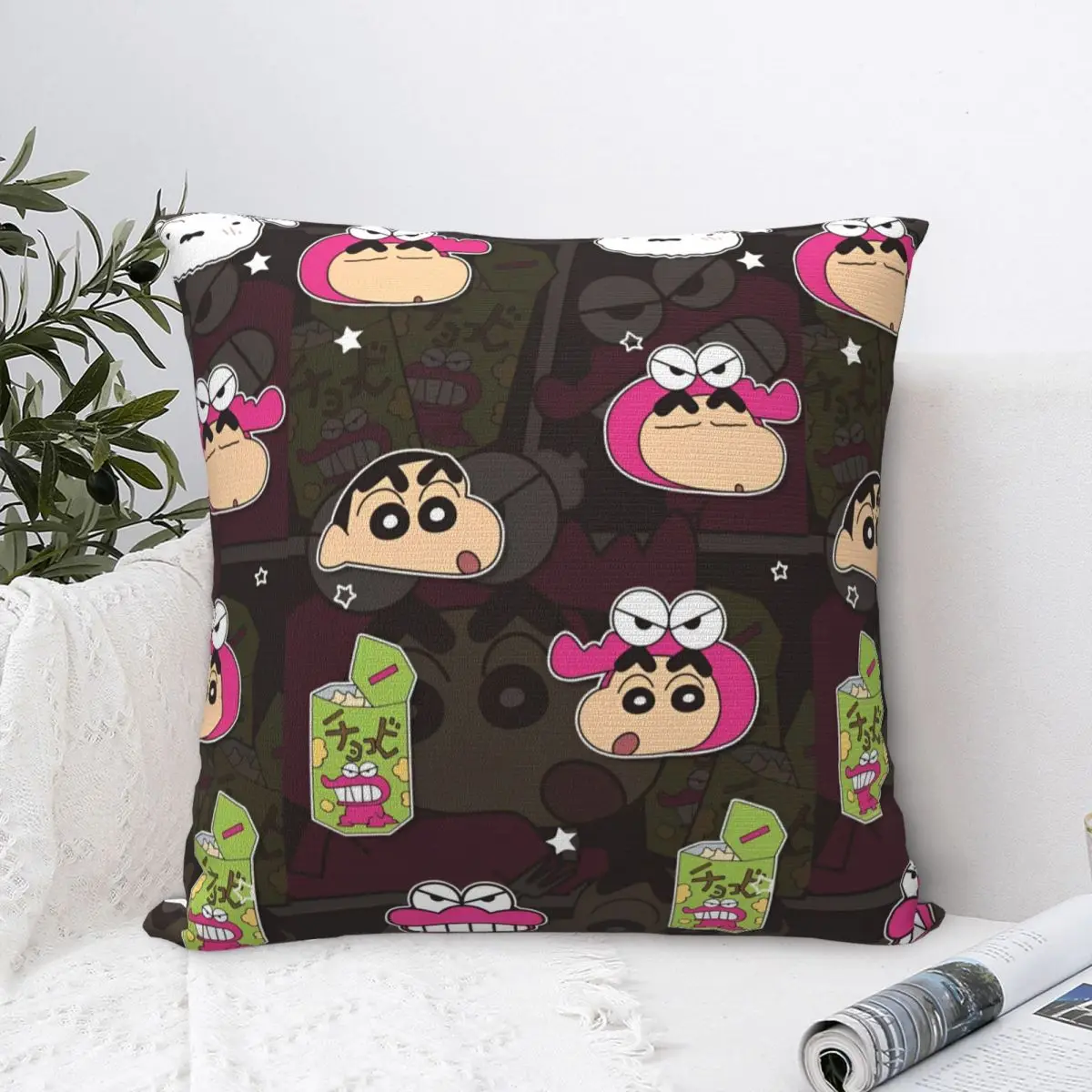 Симпатичная карандаш Shin-chan Chocobi печенье наволочка с рисунком чехол для подушки из