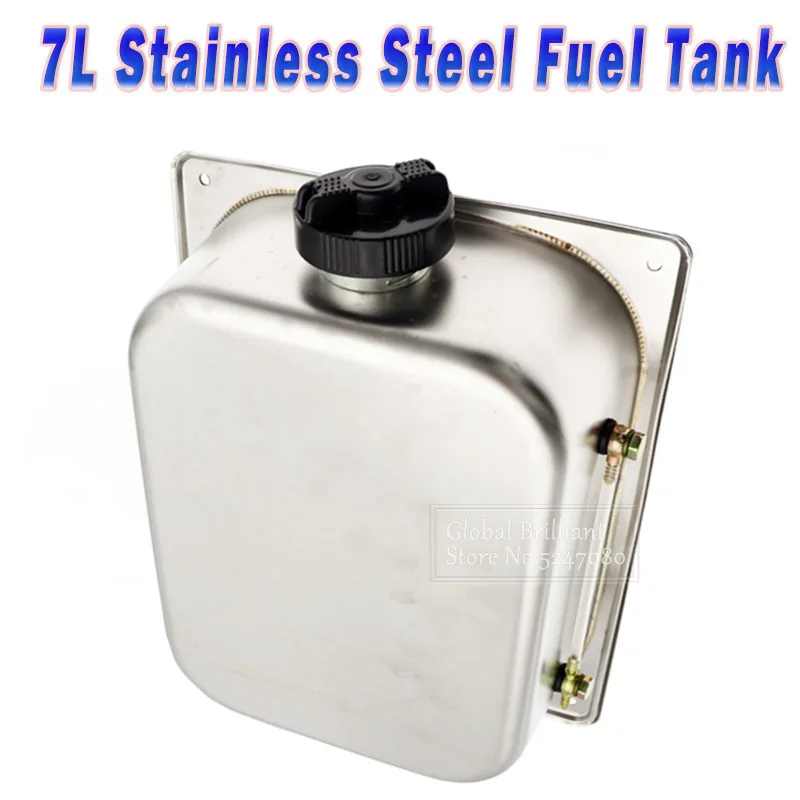 Tanque de combustible de gasolina de acero inoxidable de 7L, compatible con Webasto Eberspacher, calentador Universal, accesorios para coche