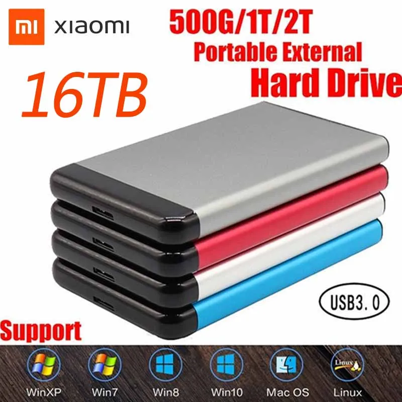 

Hot High-speed Portable USB3.0 Mobile Hard Disk Explosion 1TB 2TB 4TB 8TB 12TB Large Memory Four-color Mobile Hard Disk