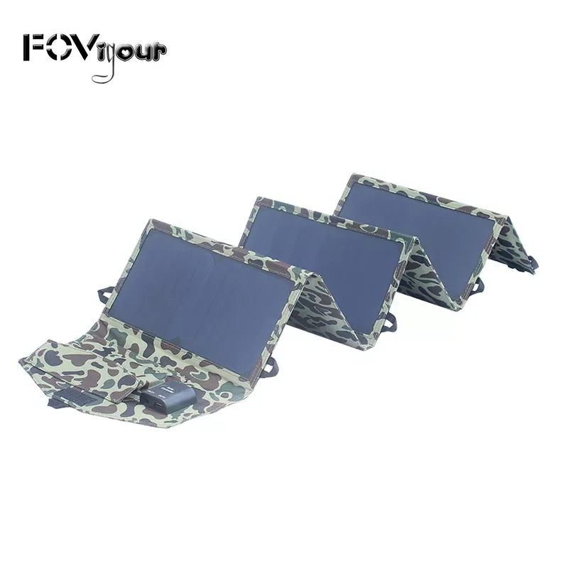 2023NEW Fovigour Portable Foldable 40W Solar Panel Charger with 5V USB &18V DC Output Charger for Phone Laptop Tablet
