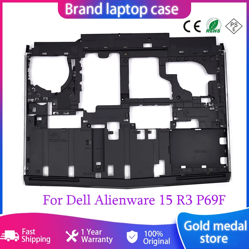 

ew Laptop Back Cover/Front Bezel/ Palmrest /Bottom Case Cover For Dell Alienware 15 R3 P69F Top Case KWP7D 0KWP7D Silver