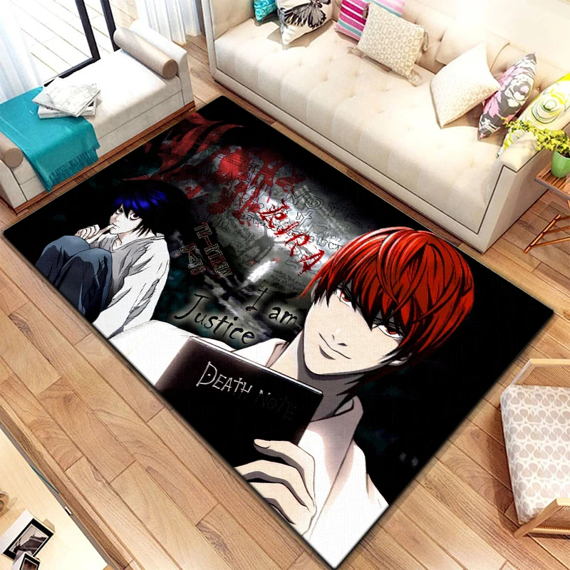Death note HD Printed  Area Large Rug ,Carpet for Living Room Bedroom Sofa Decoration, Non-slip Floor Mats Dropshipping anime