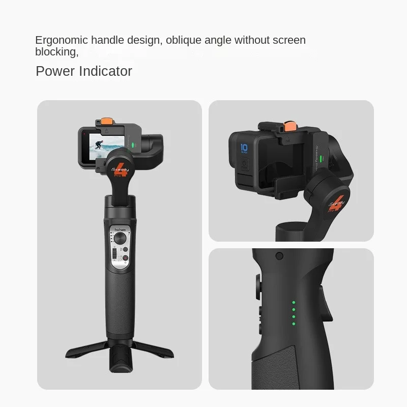 

Ручной Стабилизатор для спортивной камеры Hohem Pro4 PTZ подходит для gopro11/10/9/8/7/6/5/4 трехосевой стабилизатор PTZ