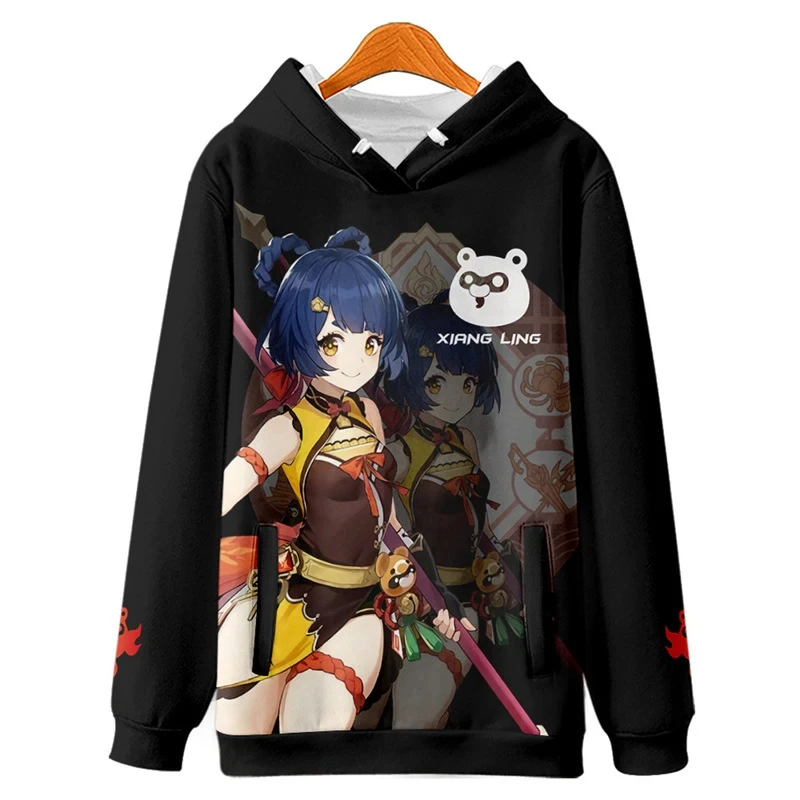 

Anime Genshin Impact Printed Cosplay Hooded Sweatshirts Women Men Cool Casual Hoodie Clothes Harajuku Hip Hop Pullover Sudaderas