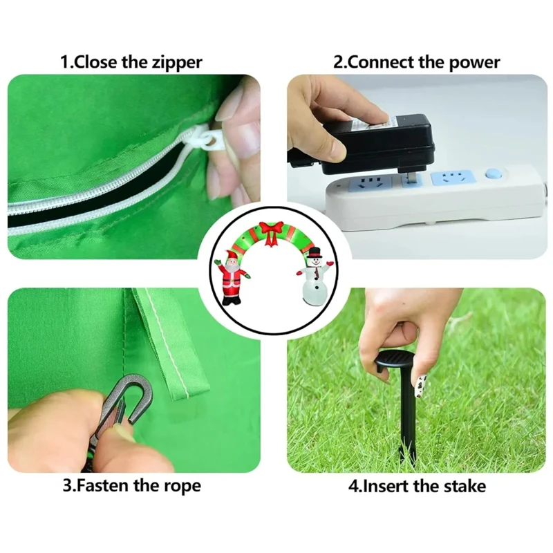 10-футовая Надувная Рождественская Арка Уличное Украшение Для Санта-клауса И