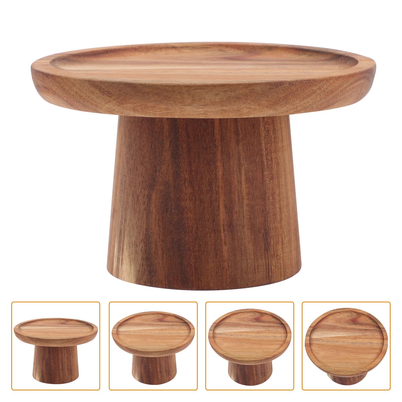 

Footed Cake Plate Wood Cake Stand Food Foretaste Plate Wood Display Plate