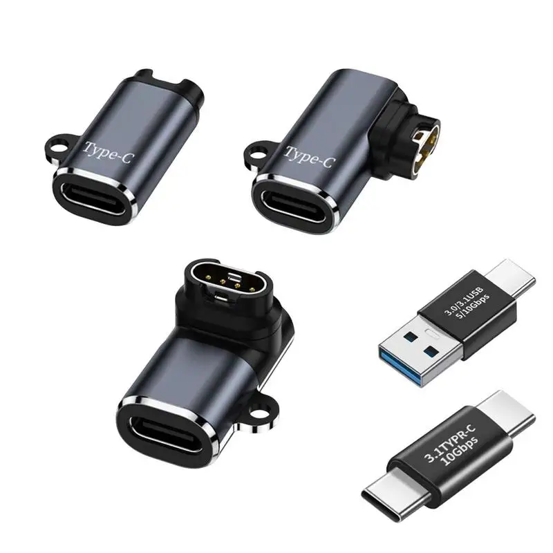 

Зарядный адаптер типа C, портативный адаптер для часов Gar-min Watch 7/7S/7X/6, зарядное устройство для умных часов, конвертер, зарядный адаптер питания