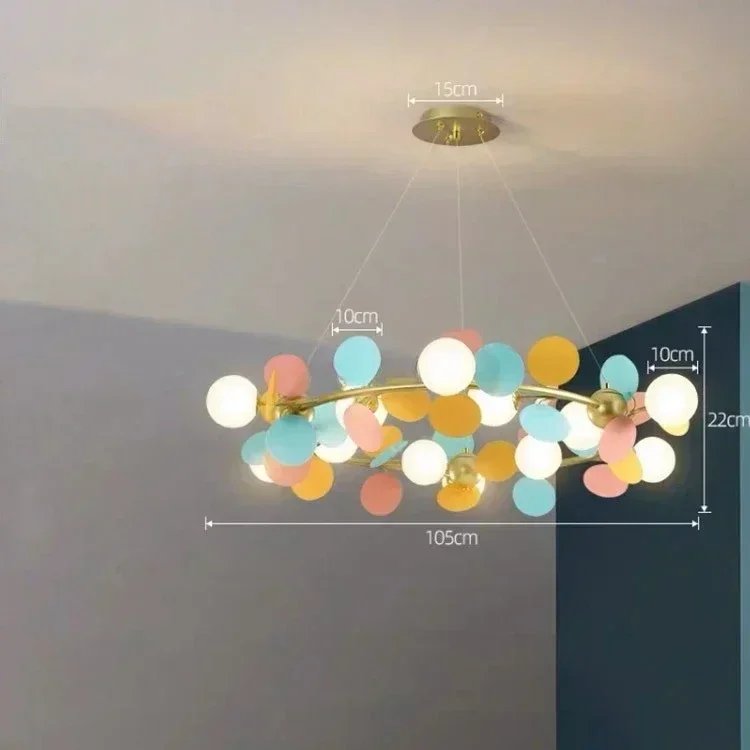 

Италия креативная красочная цветочная ветка люстра ресторан гостиная детская комната светодиодный подвесной светильник художественный домашний декор освещение