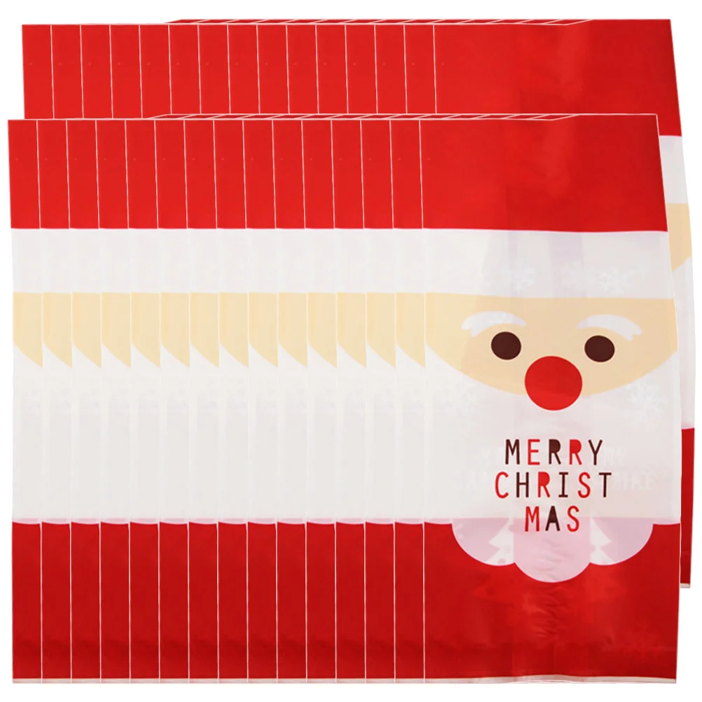 

100 шт., сумки для конфет в виде Санта-Клауса