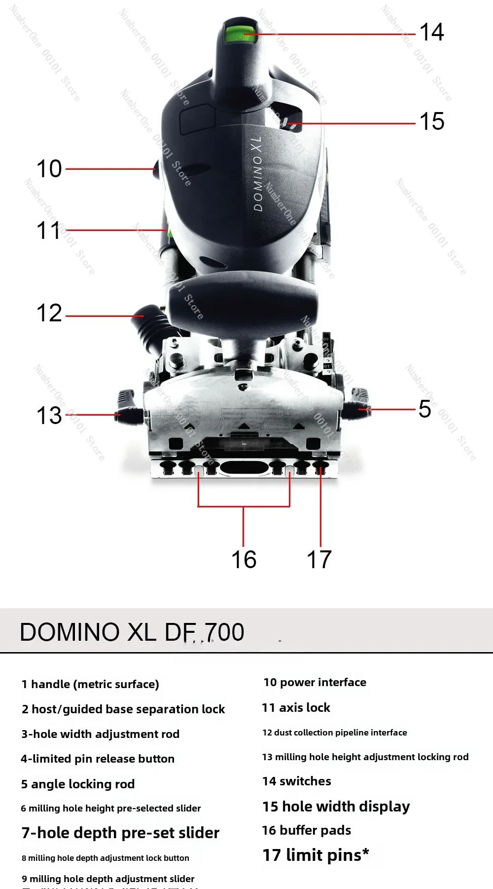 Шипорезной станок Domino DF700 многофункциональный деревообрабатывающий долбежный