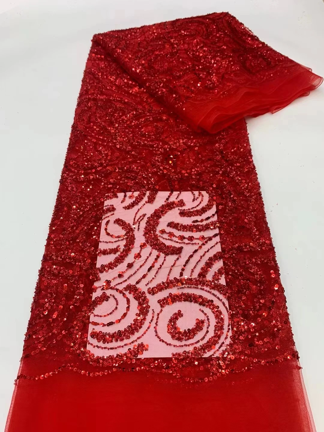 Новое Европейское и американское кружево с вышивкой бисером роскошное вечернее