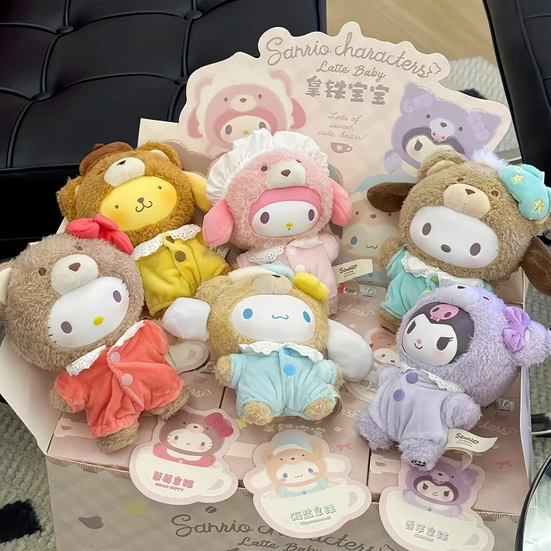 Подлинная виниловая кукла Sanrio Latte Baby Series слепая коробка креативная подвеска