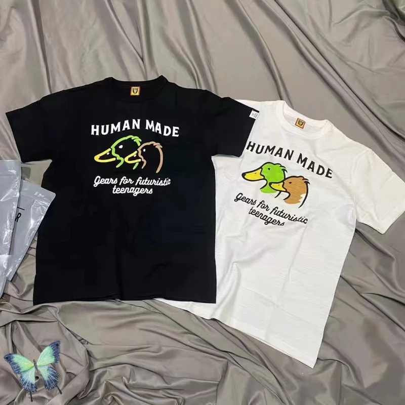 

Oversize New Design 100% Bamboo Cotton Human Made T-shirt Duck Head Print