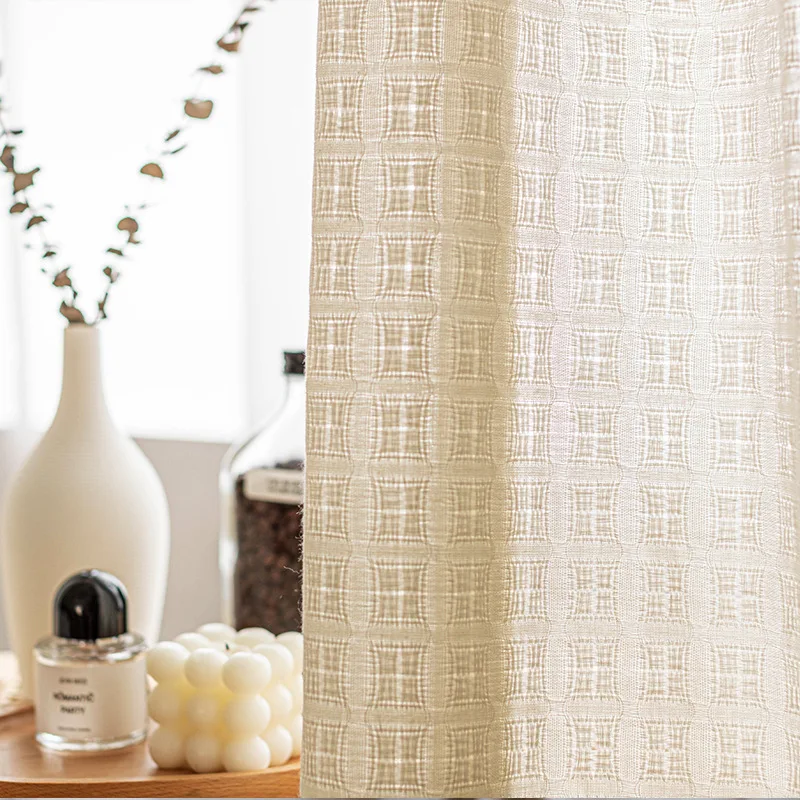 Японская марлевая цветная оконная занавеска Ins Wind Nordic