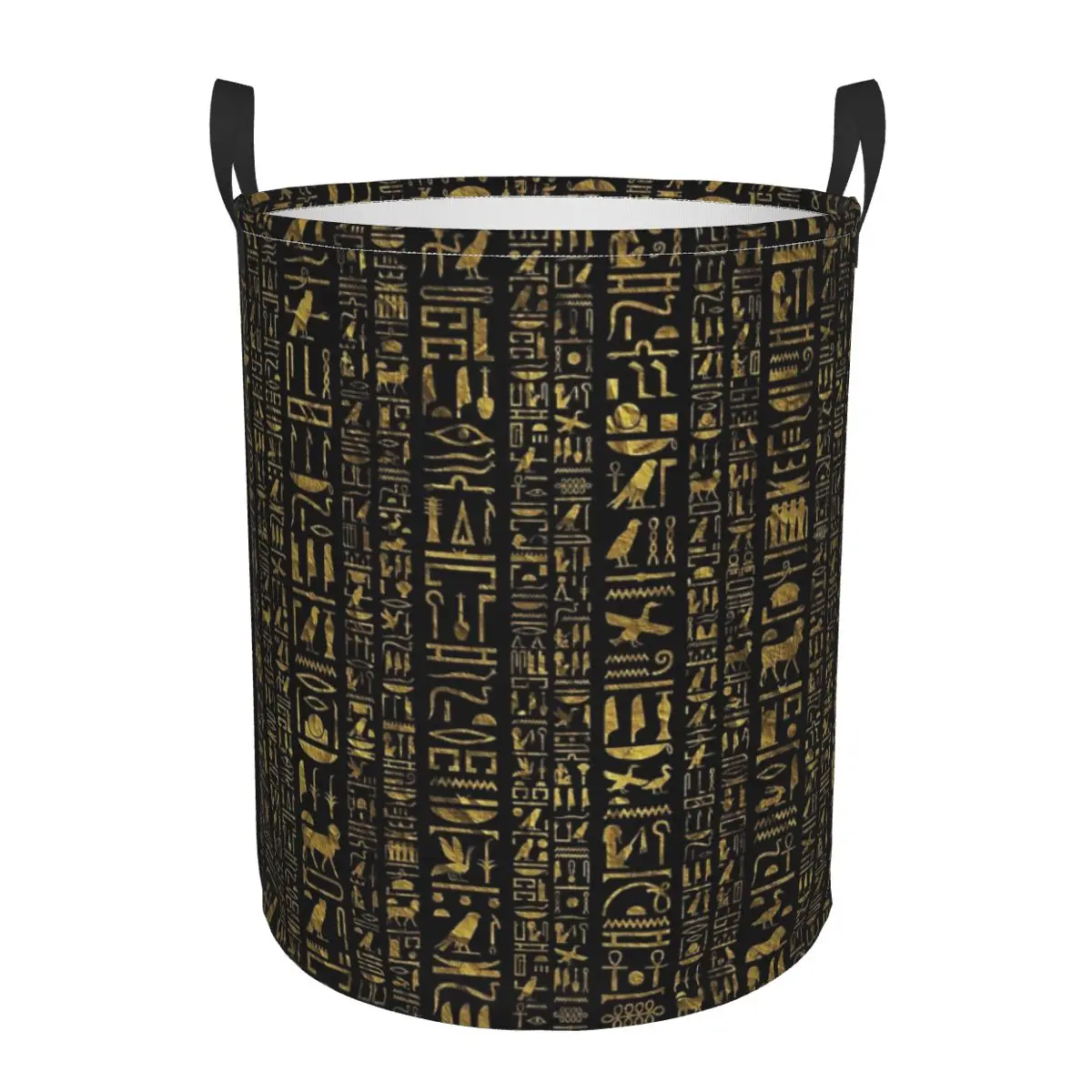 

Egyptian Gods Ornament Gold And Abalone Foldable Laundry Baskets Dirty Clothes Toys Sundries Storage Basket Home Organizer Large