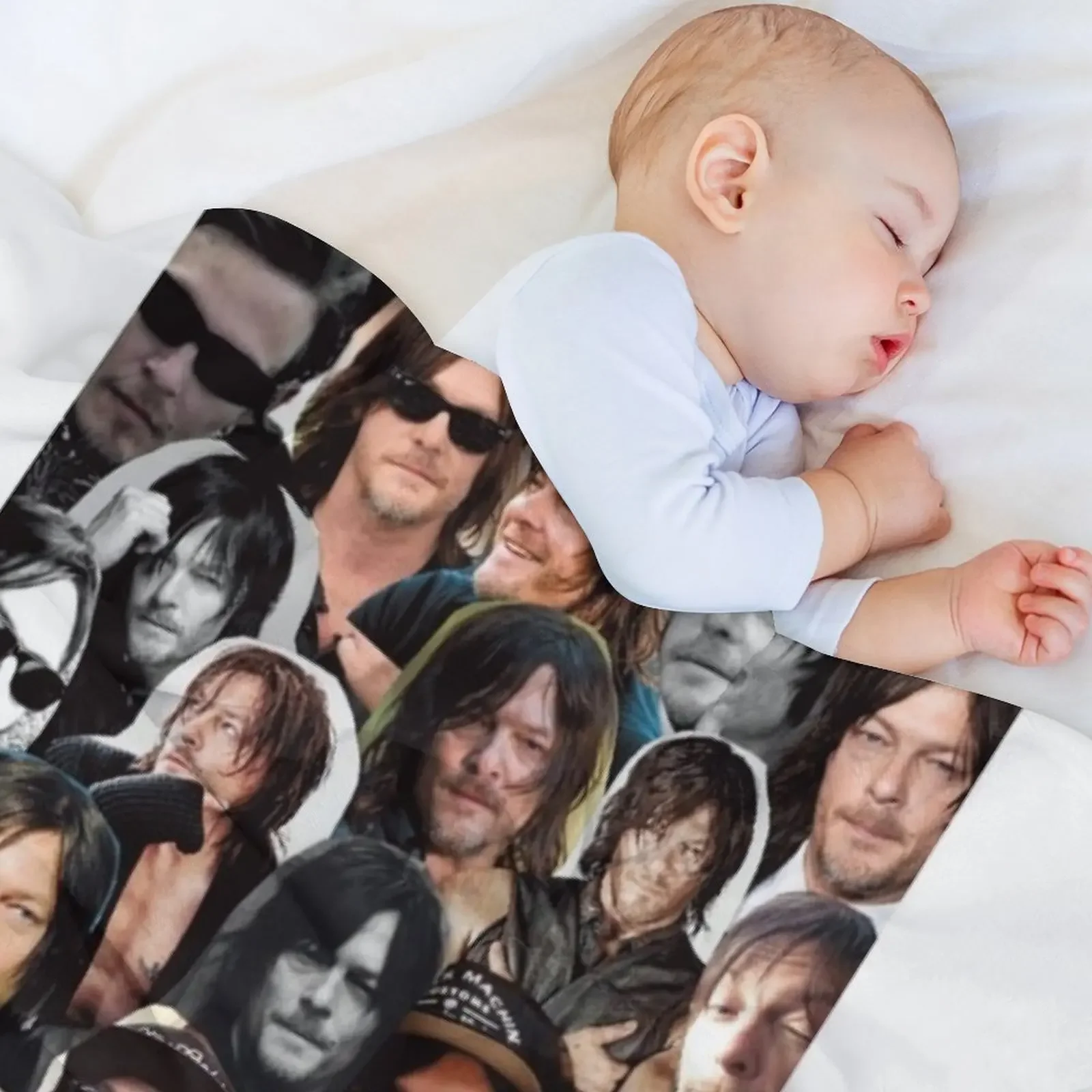 Норман-ридус-коллаж плед одеяло теплый Большой Диван плюшевый тяжелый