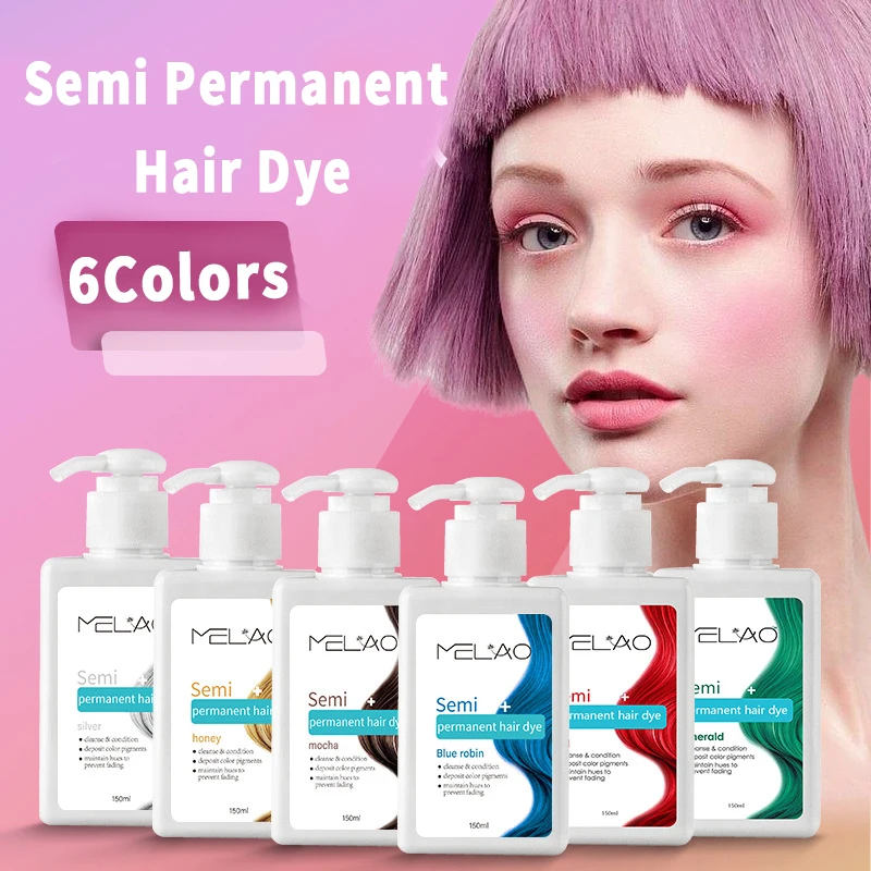 

150ml Semi-Permanent Hair Color Protection No Odor No Eye Scalp Irritation Suitable For Sensitive Scalp Black Hair Dye Shampoo