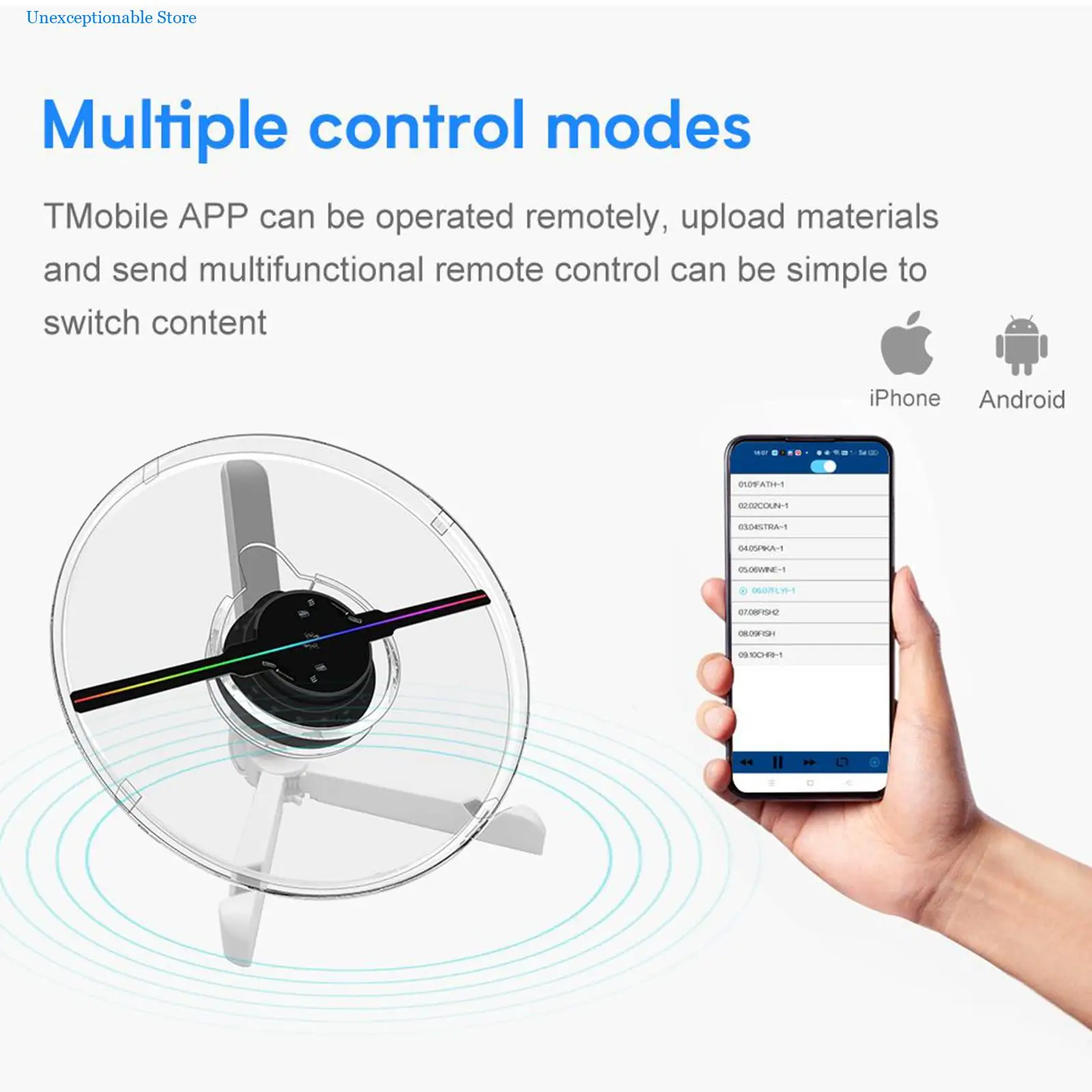 T25 Wi-Fi 3D вентилятор голограммный проектор настольная рекламная машина голый глаз