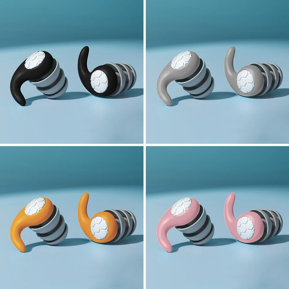 

3 Layers Silicone Earplugs Sound Insulation Canceling Noise Swimming Ear Plugs Reduction Soundproof Lightweight for Travel Home